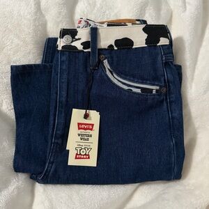 Levi's Dark Blue Jeans with Black and White Accents